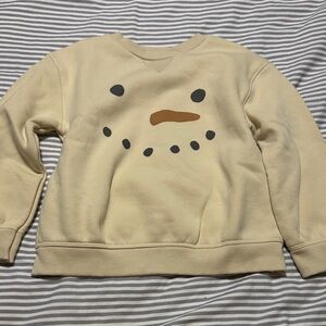 Cream/Tan Snowman Crewneck